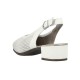 Pantofi piele naturala dama alb Rieker toc mic 47066-80-Alb