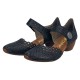 Pantofi piele naturala dama albastru Rieker toc mic 43753-14-Albastru