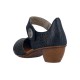 Pantofi piele naturala dama albastru Rieker toc mic 43753-14-Albastru