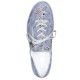 Pantofi piele naturala dama albastru Semler 36-298-4-Pythona-aqua