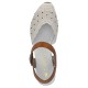 Pantofi piele naturala dama bej maro Rieker toc mic 43703-60-Bej-Maro