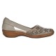 Pantofi piele naturala dama bej Rieker relax confort 41356-64-Beige