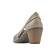 Pantofi piele naturala dama bej Rieker toc mediu 40986-64-Beige