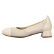 Pantofi piele naturala dama bej Rieker toc mic 45065-80-Bej