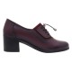 Pantofi piele naturala dama bordo Nicolis toc mediu 124494-Bordo