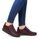 Pantofi piele naturala dama bordo Rieker relax confort impermeabil 44268-35-Bordo