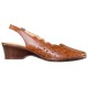 Pantofi piele naturala dama maro Nicolis toc mediu 55039-Maro