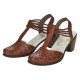 Pantofi piele naturala dama maro Rieker toc mediu 40969-24-Maro