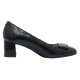 Pantofi piele naturala dama negru Ara toc mediu 12-35512-Negru