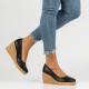 Pantofi piele naturala dama negru Filippo toc mediu DP3521-23-BK-Negru