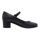 Pantofi piele naturala dama negru Nicolis toc mic 123409-Negru