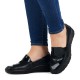 Pantofi piele naturala dama negru Rieker relax confort 53785-00-Negru