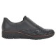 Pantofi piele naturala dama negru Rieker relax confort 537C0-00-Negru