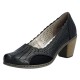 Pantofi piele naturala dama negru Rieker toc mediu 40952-00-Negru