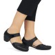 Pantofi piele naturala dama negru Rieker toc mic 41792-00-Negru
