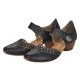Pantofi piele naturala dama negru Rieker toc mic 43753-00-Negru