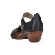 Pantofi piele naturala dama negru Rieker toc mic 43753-00-Negru