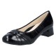 Pantofi piele naturala dama negru Rieker toc mic 45068-00-Negru