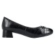 Pantofi piele naturala dama negru Rieker toc mic 45068-00-Negru