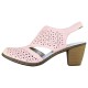 Pantofi piele naturala dama roz Rieker toc mediu 40971-31-Rosa