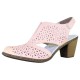 Pantofi piele naturala dama roz Rieker toc mediu 40971-31-Rosa