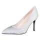 Pantofi piele naturala dama argintiu Epica toc mediu B01568-3603D-1370-18F-Grey-Satin