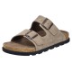 Papuci piele intoarsa barbati bej Rieker relax confort 21190-27-Bej