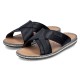 Papuci piele naturala barbati negru Rieker relax confort 21082-00-Negru