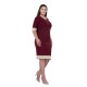 Rochie dama de ocazie eleganta bordo Per Donna midi Iolanda-71046-Bordo