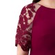 Rochie dama de ocazie eleganta cu dantela bordo Per Donna midi Eloise-91465-Bordo