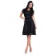 Rochie dama de ocazie eleganta cu dantela negru Per Donna midi Sonia-51452-Negru