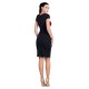 Rochie dama de zi casual bordo alb negru Per Donna midi bumbac Carla-91342-Alb-Negru-Bordo