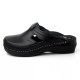 Saboti piele naturala dama negru Dr. Batz medicinali Flower-Negru