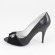 Pantofi piele naturala dama negru Saccio toc inalt S01-251-1-Black