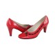 Pantofi piele naturala dama rosu Salamandra Design toc mediu 361-Rosu