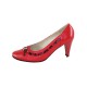 Pantofi piele naturala dama rosu Salamandra Design toc mediu 361-Rosu