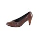 Pantofi piele naturala dama maro Salamandra Design toc mediu 461-Maro