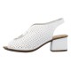 Sandale dama alb Rieker toc mediu 64656-80-Alb