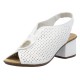 Sandale dama alb Rieker toc mediu 64656-80-Alb