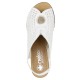 Sandale dama alb Rieker toc mediu 64656-80-Alb