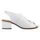 Sandale dama alb Rieker toc mediu 64656-80-Alb