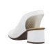 Sandale dama alb Rieker toc mediu 64656-80-Alb