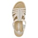 Sandale dama bej Rieker toc mediu 66526-60-Bej