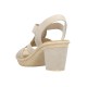 Sandale dama bej Rieker toc mediu 66526-60-Bej