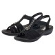 Sandale dama negru Rieker relax confort 60806-00-Negru