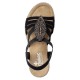 Sandale dama negru Rieker toc mediu 66526-00-Negru