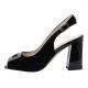 Sandale piele intoarsa dama negru Epica toc mediu K3K320107A-01-I-Negru