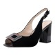 Sandale piele intoarsa dama negru Epica toc mediu K3K320107A-01-I-Negru