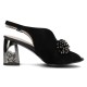Sandale piele intoarsa dama negru Filippo toc mediu DS6180-24-BK-SU-Negru