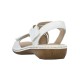 Sandale piele naturala dama alb Rieker relax confort 65964-80-Alb